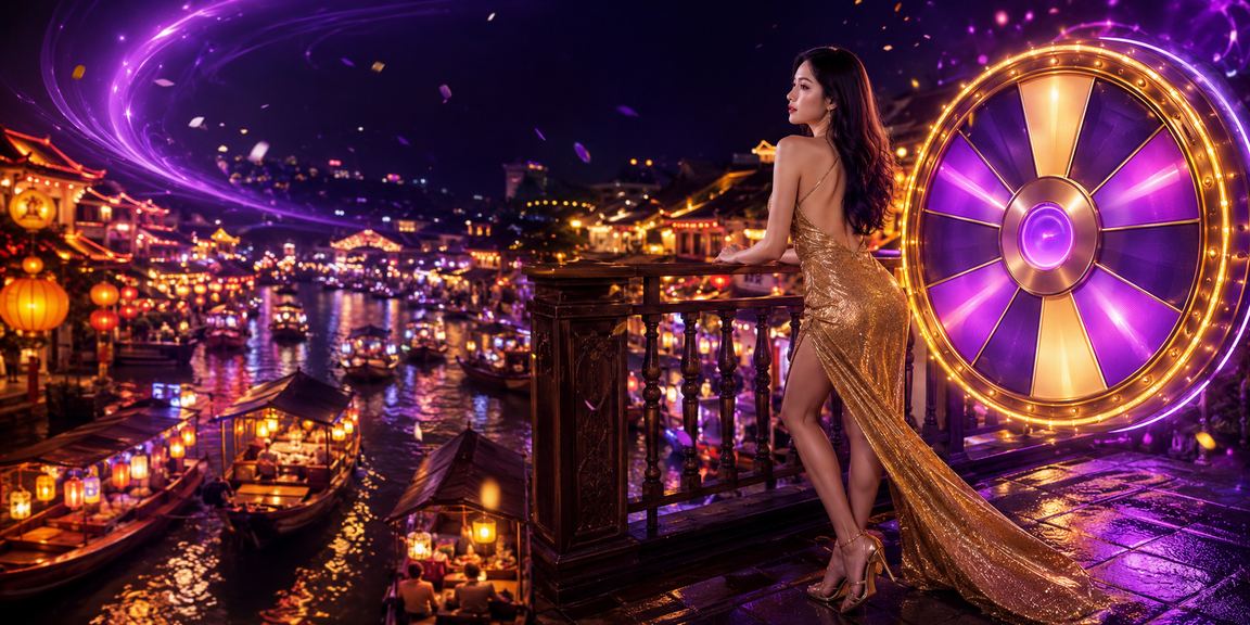 Bàn Roulette sang trọng tại chợ đêm Huế với không khí casino trực tuyến huyền ảo